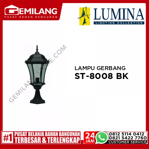 LAMPU GERBANG ST-8008 BK