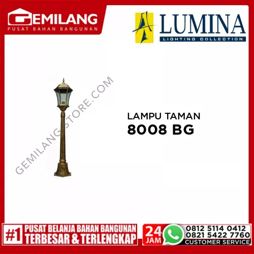 LAMPU TAMAN BOLLARD 8008 BG