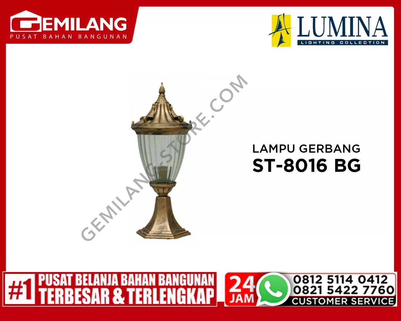 LAMPU GERBANG ST-8016 BG