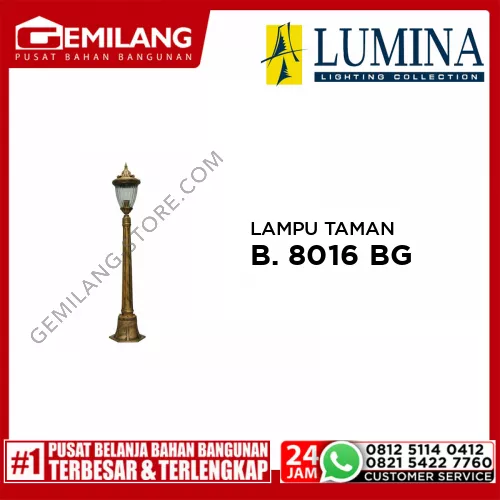 LAMPU TAMAN BOLLARD 8016 BG