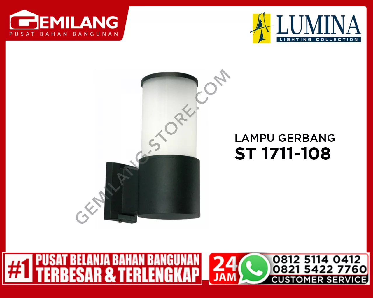 LAMPU GERBANG ST 1711-108 BK