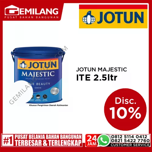 JOTUN MAJESTIC BEAUTY SHEEN WHITE 2.5ltr