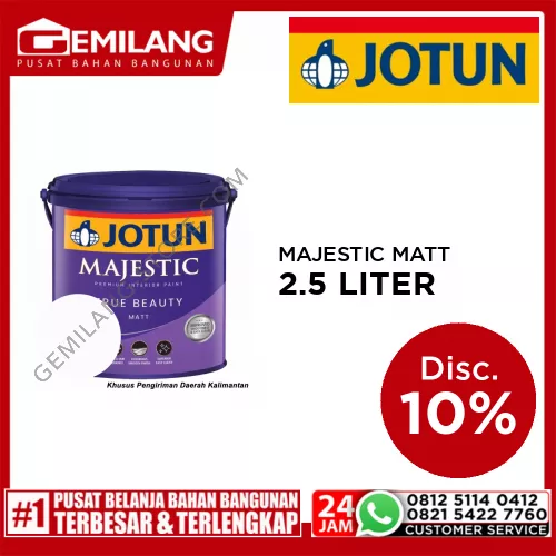 JOTUN MAJESTIC BEAUTY MATT ECO WHITE 2.5ltr
