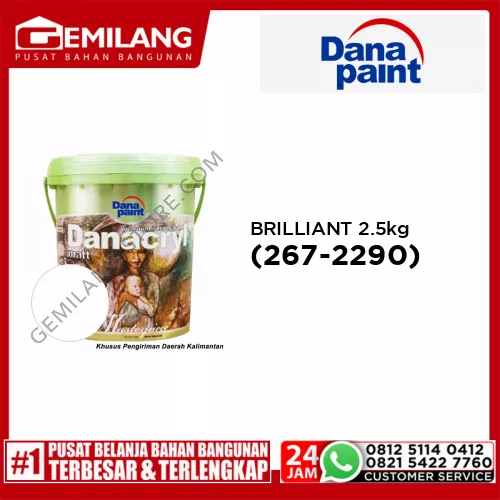 DANACRYL BRILLIANT WHITE 2.5ltr (267-2290)