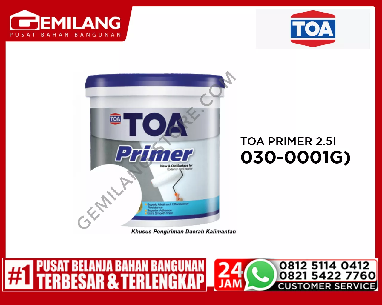 TOA PRIMER 2.5ltr (11030-0001G)