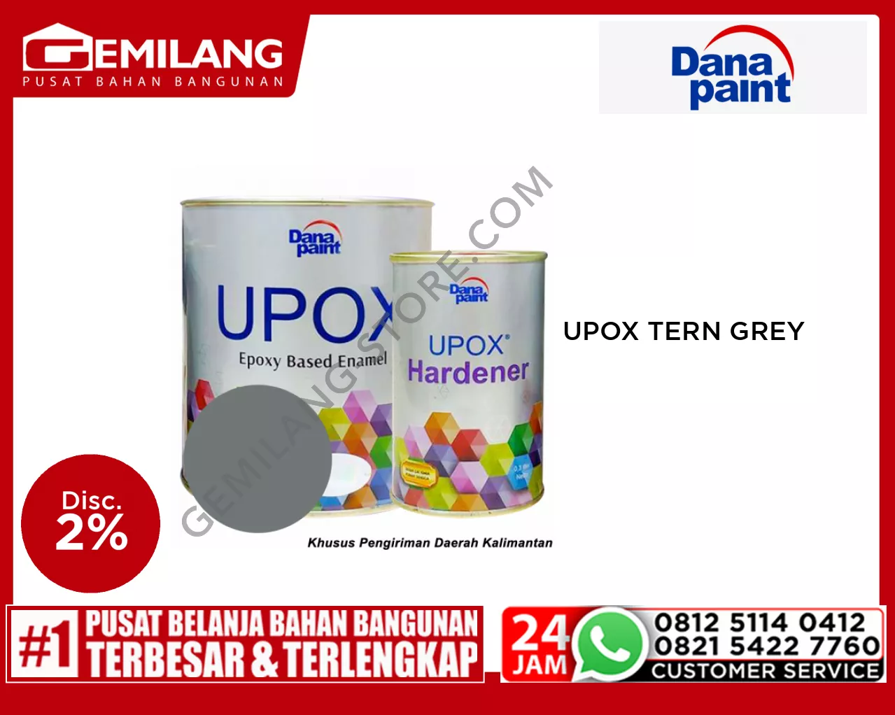 UPOX TERN GREY 0.9ltr
