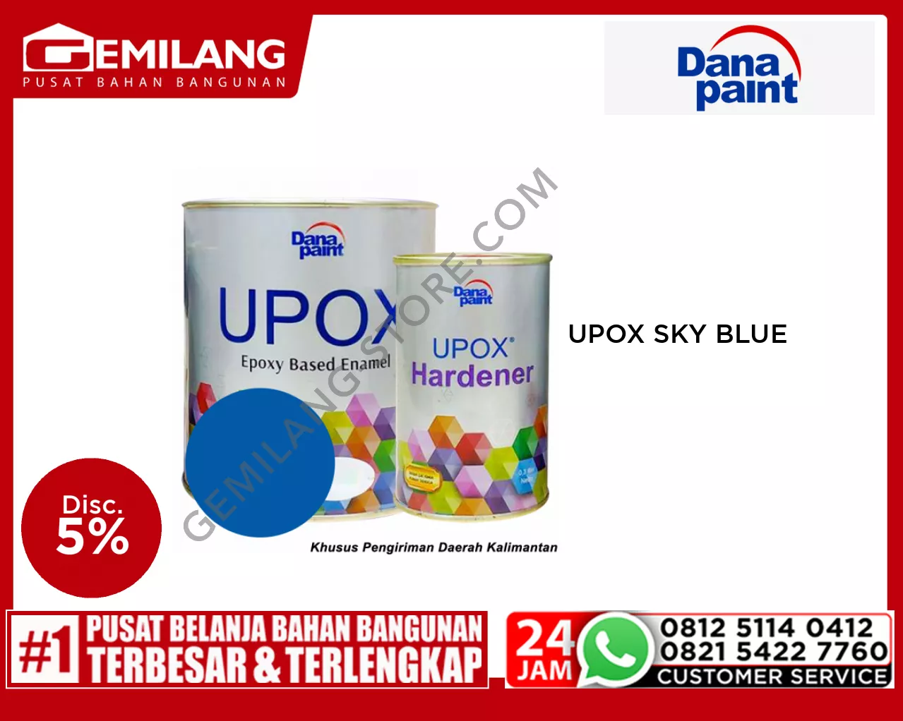 UPOX SKY BLUE 0.9ltr