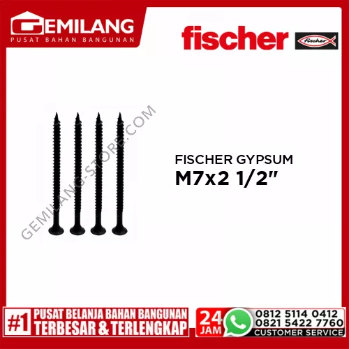 FISCHER GYPSUM SCREW M7 x 2 1/2inch SP