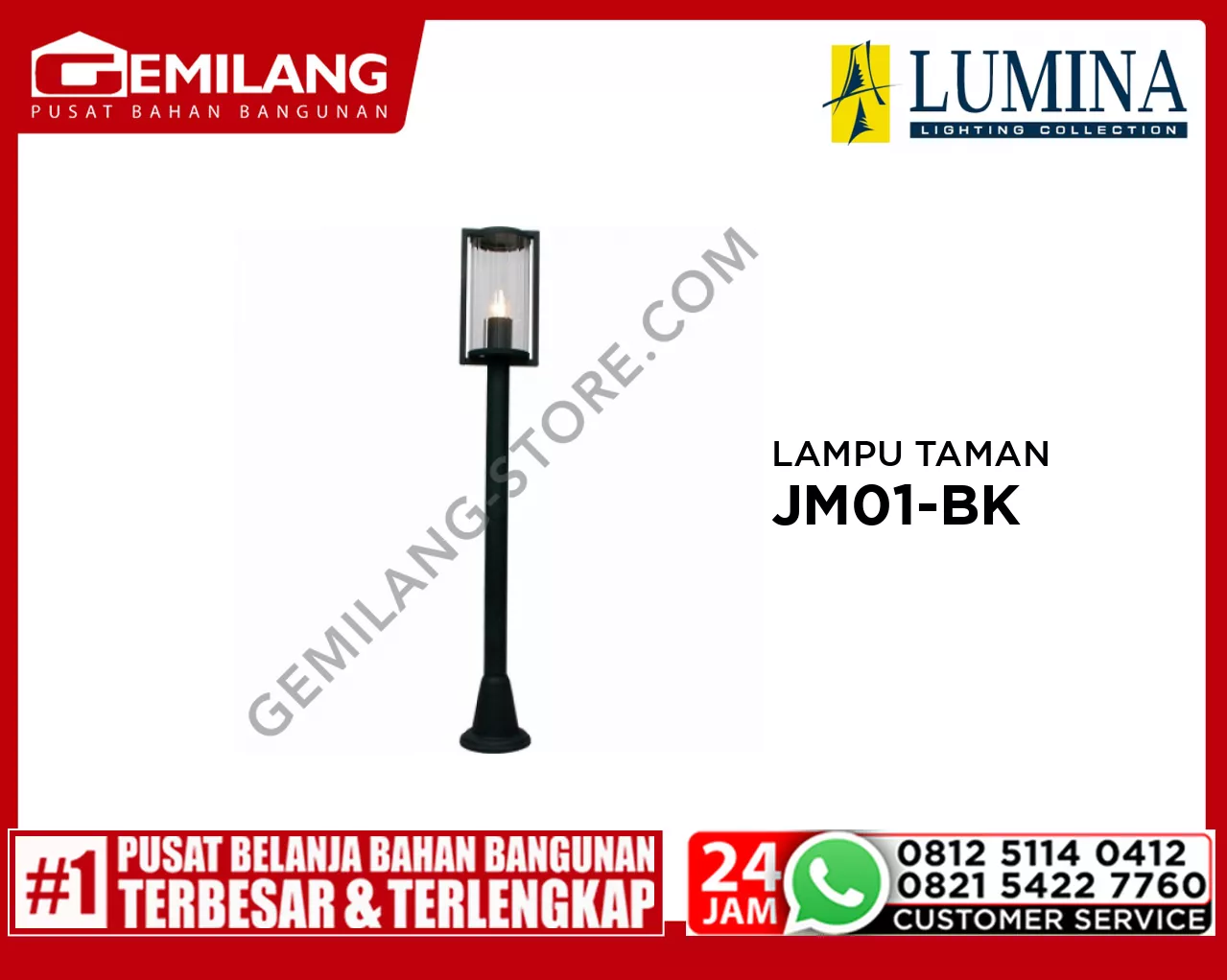LAMPU TAMAN JM01-BK BLK