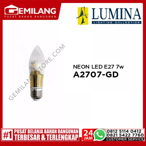 NEON LED E27 7w A2707-GD GD + YE
