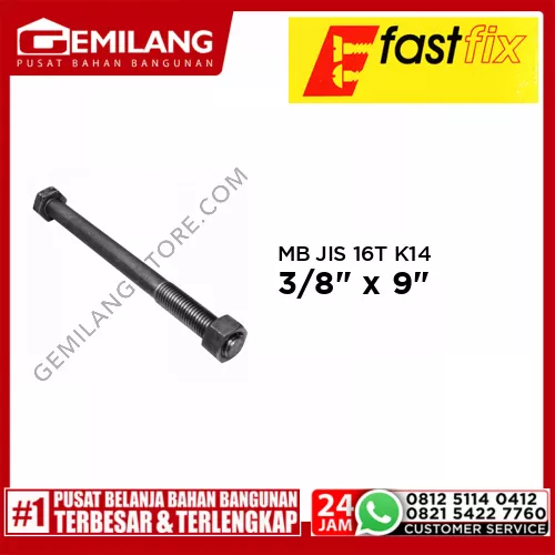 FAST FIX MB JIS 3/8inch x 9inch 16T K 14/PAK