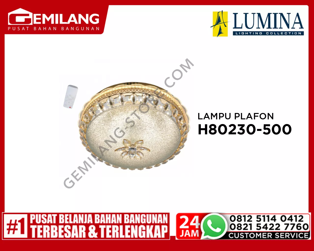 LAMPU PLAFON H 80230-500 GD