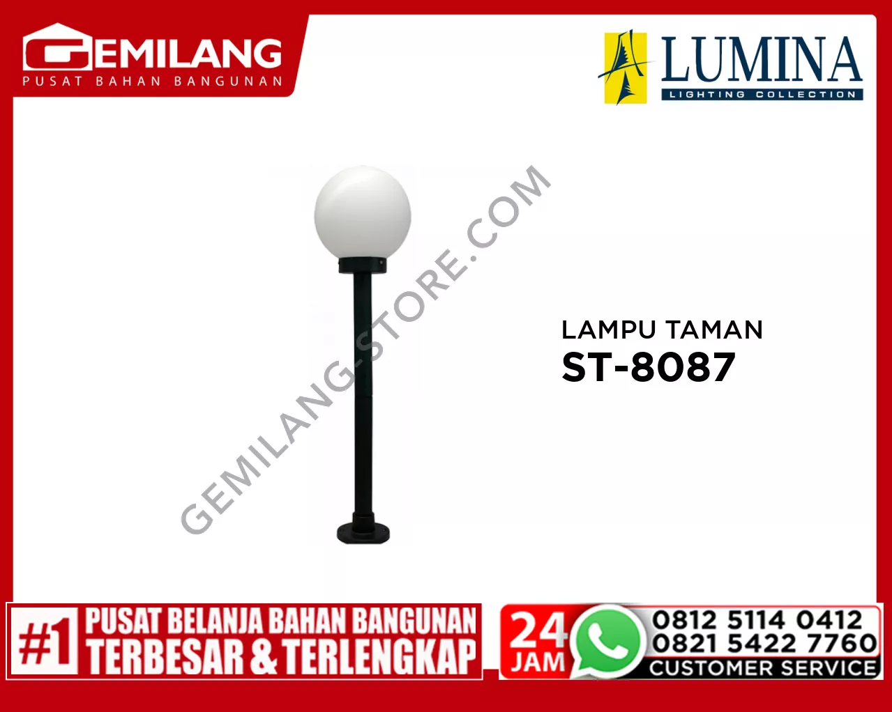 LAMPU TAMAN ST-8087-200 BK