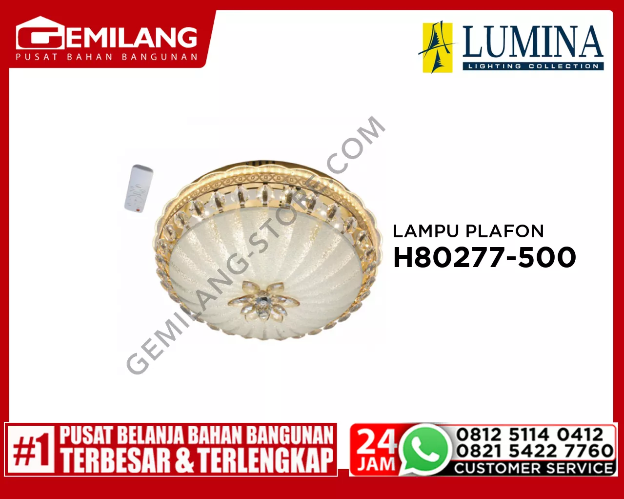 LAMPU PLAFON H 80277-500 GD