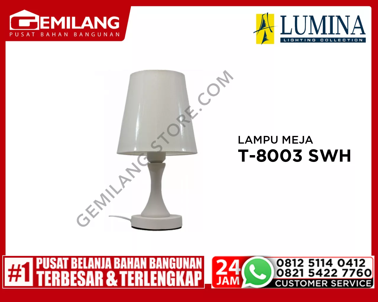 LAMPU MEJA T-8003 SWH