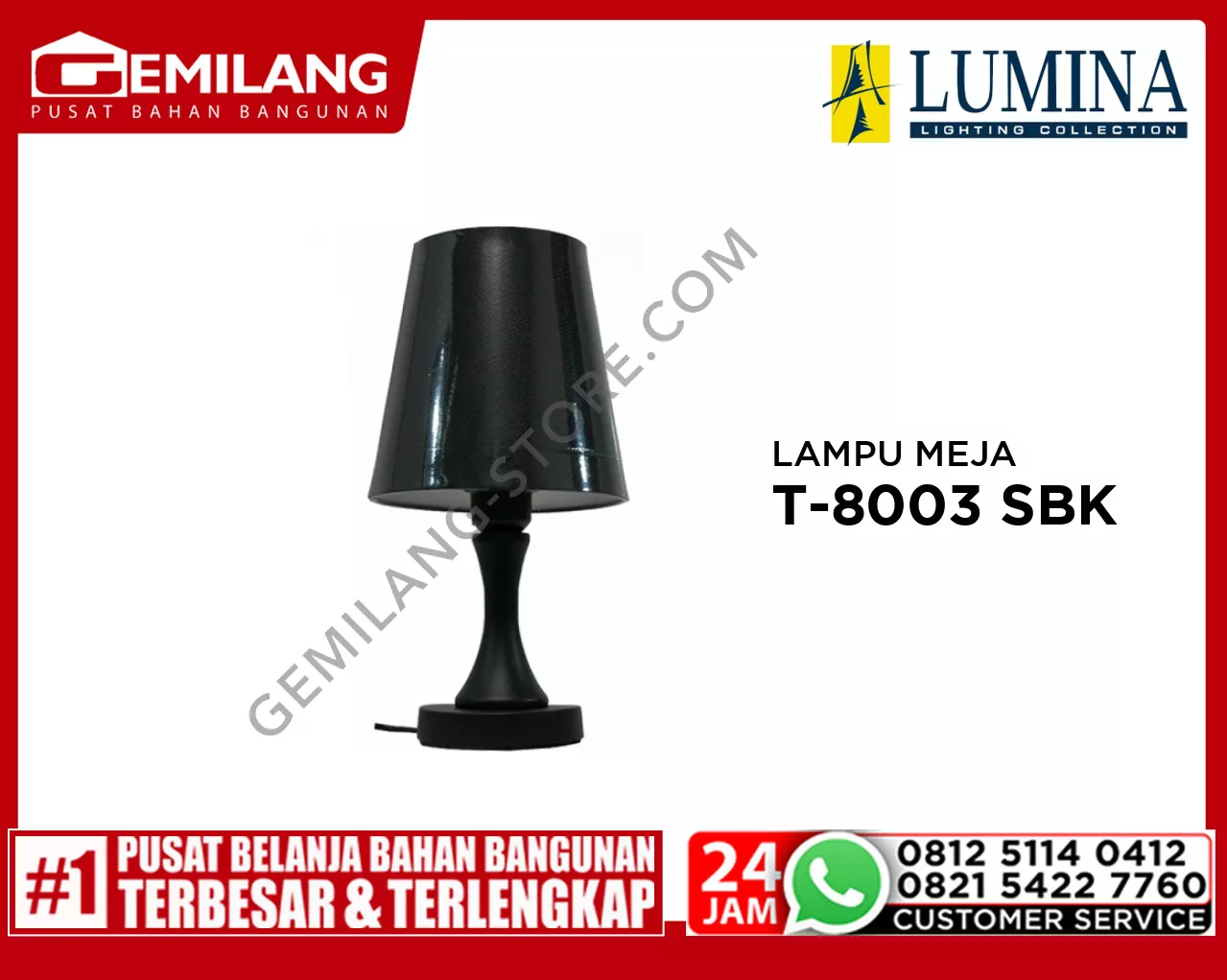 LAMPU MEJA T-8003 SBK