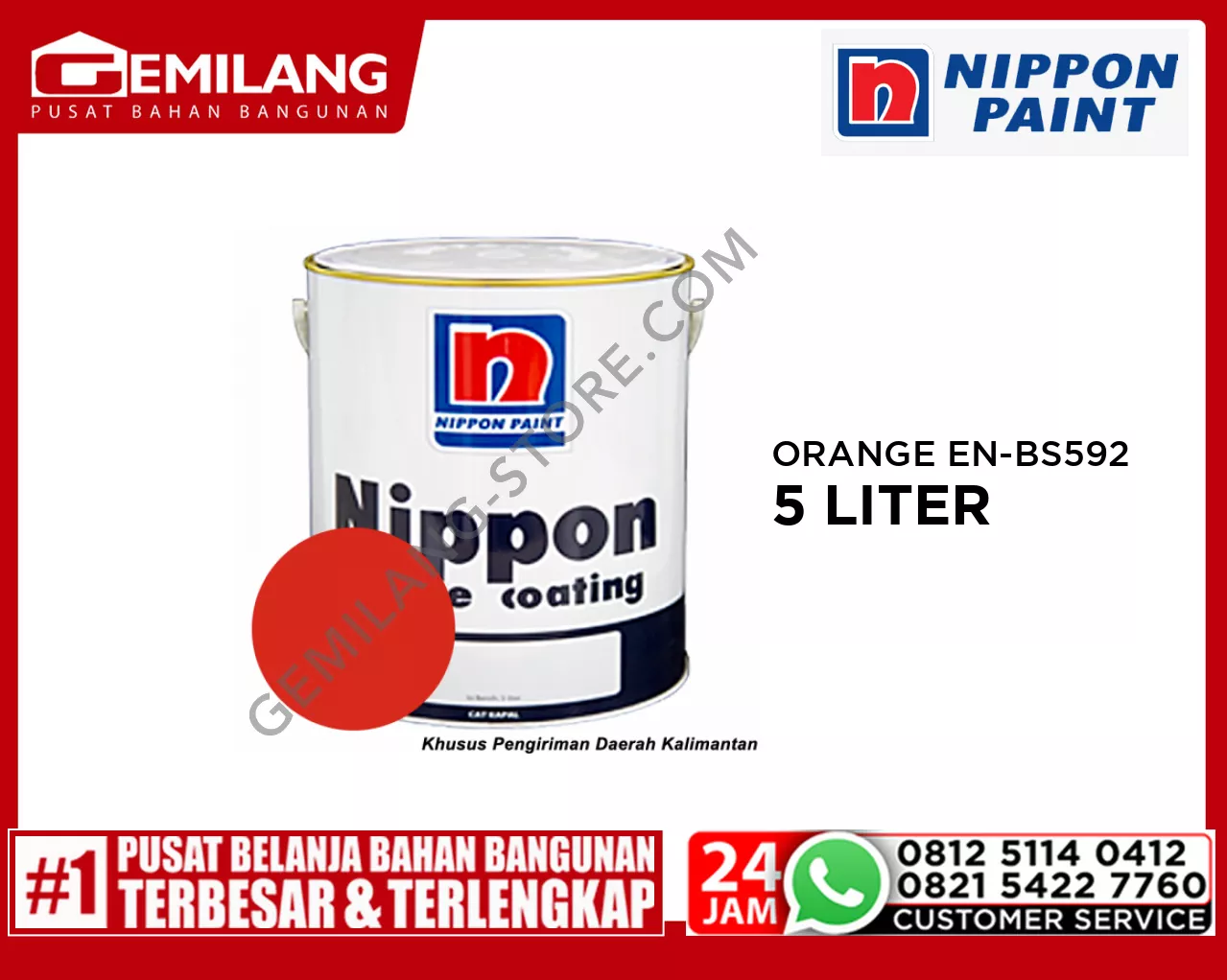 NIPPON NIPPELUX INTERNATIONAL ORANGE EN-BS592 5ltr