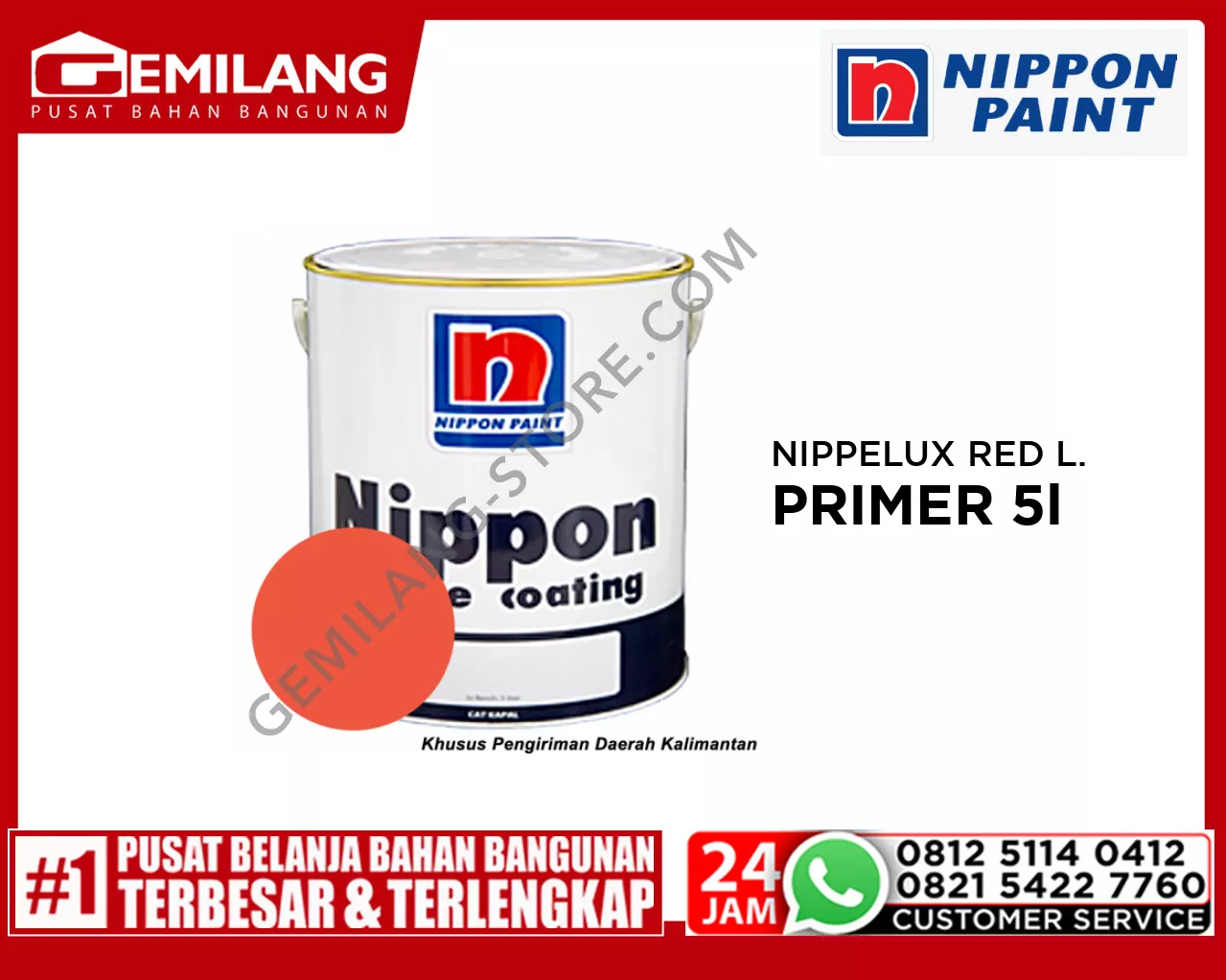 NIPPON NIPPELUX RED LEAD PRIMER 5ltr