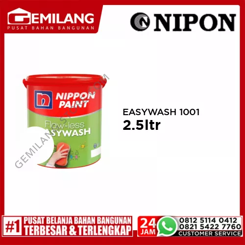 NIPPON FLAWLESS EASYWASH 1001 BRILLIANT WHITE 2.5ltr