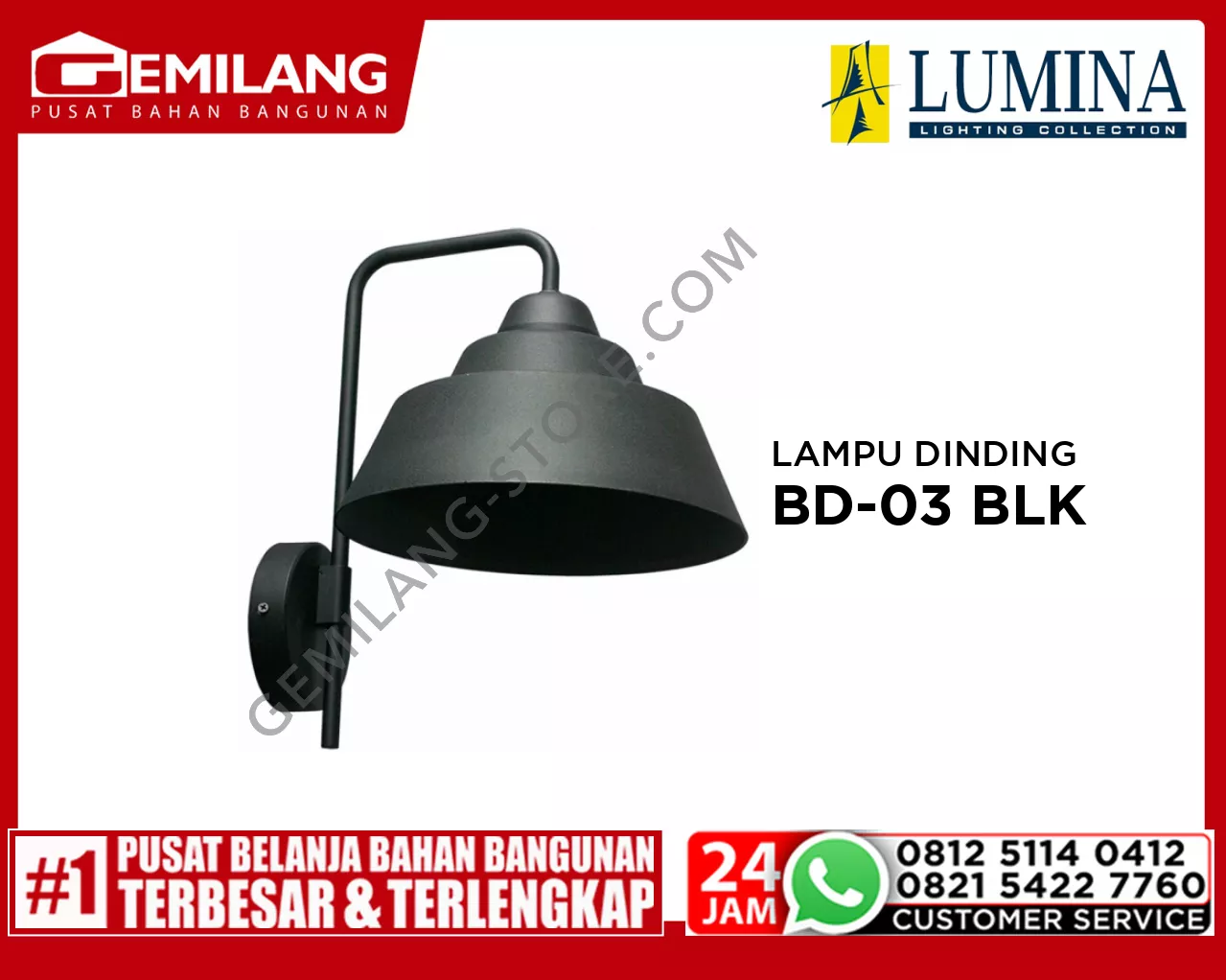 LAMPU DINDING BD-03 BLK