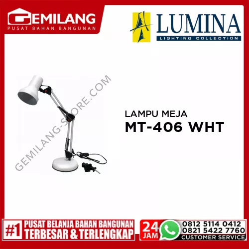 LAMPU MEJA MT-406 WHITE