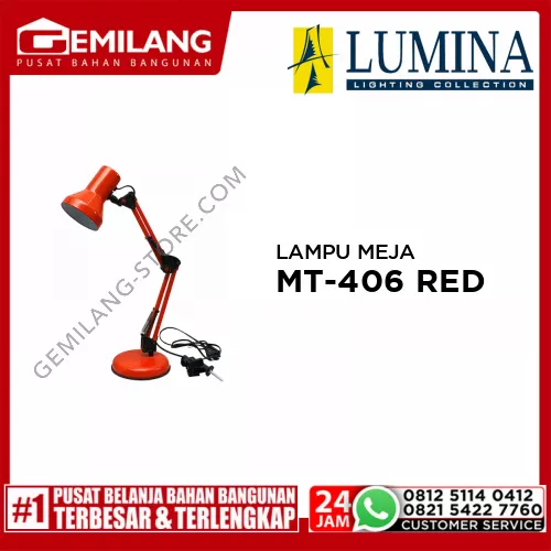 LAMPU MEJA MT-406 RED