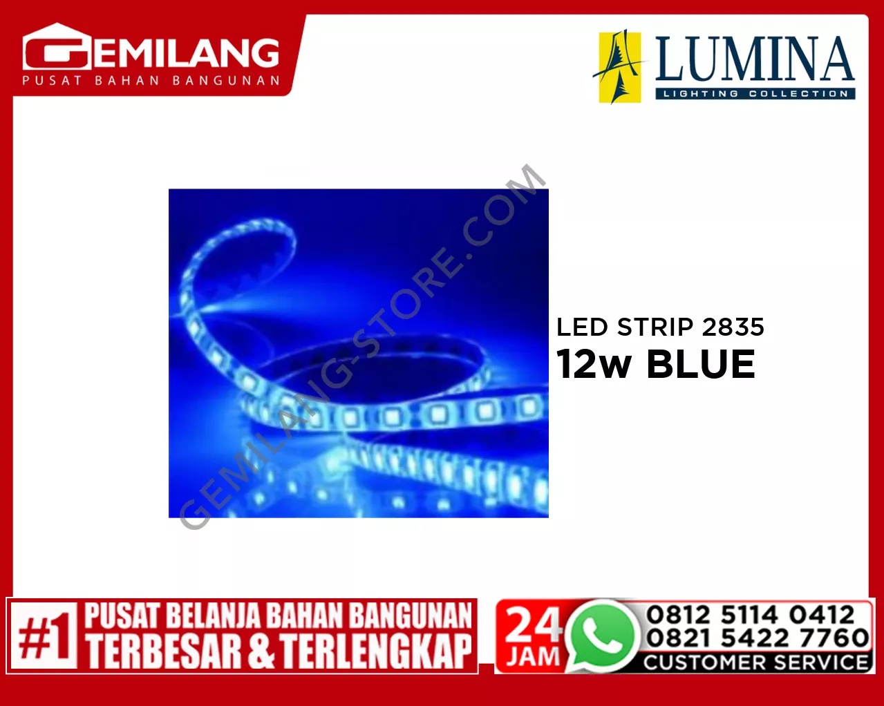 POWER LED STRIP 2835 IP33/12w BLUE