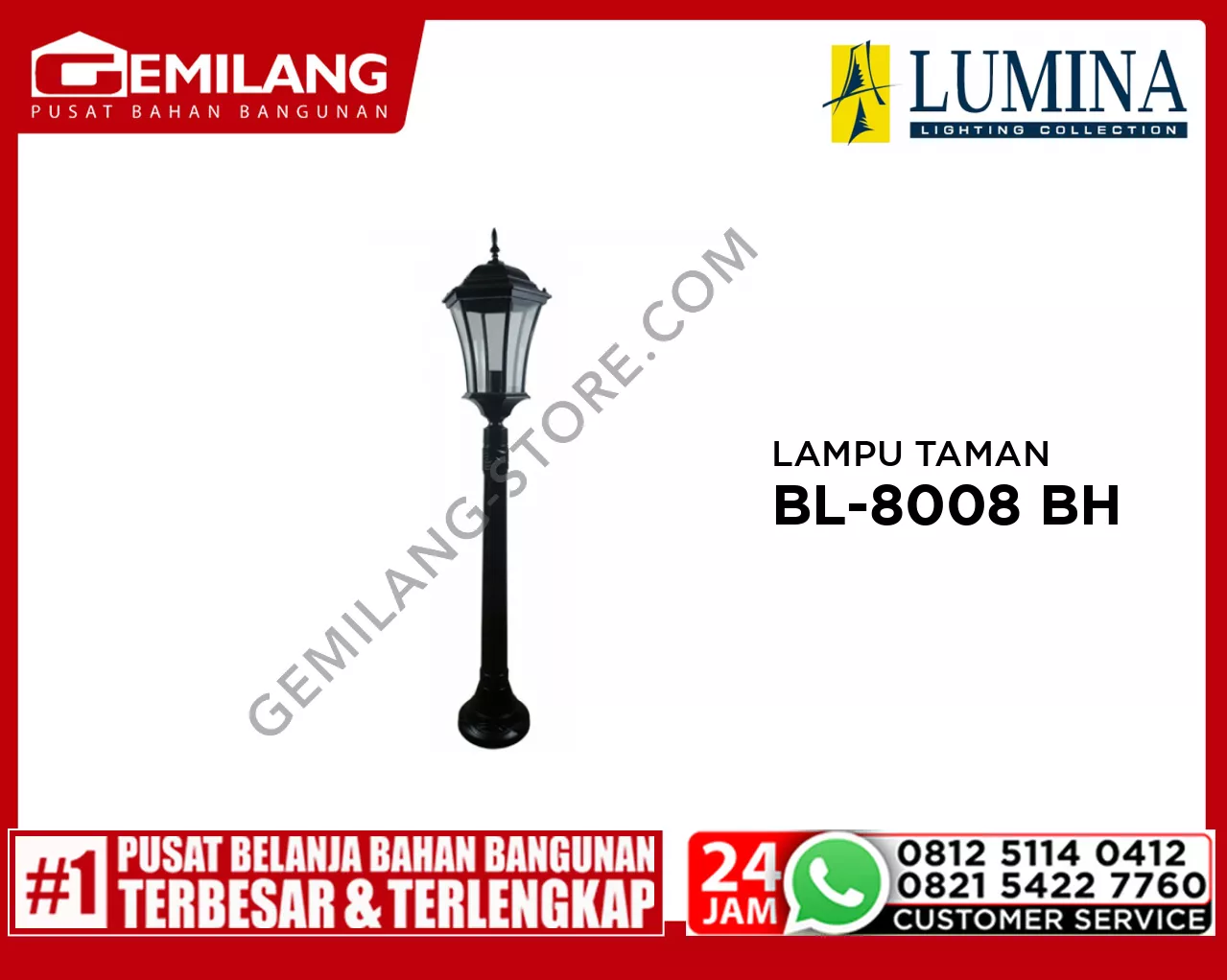 LAMPU TAMAN BL-8008 BH