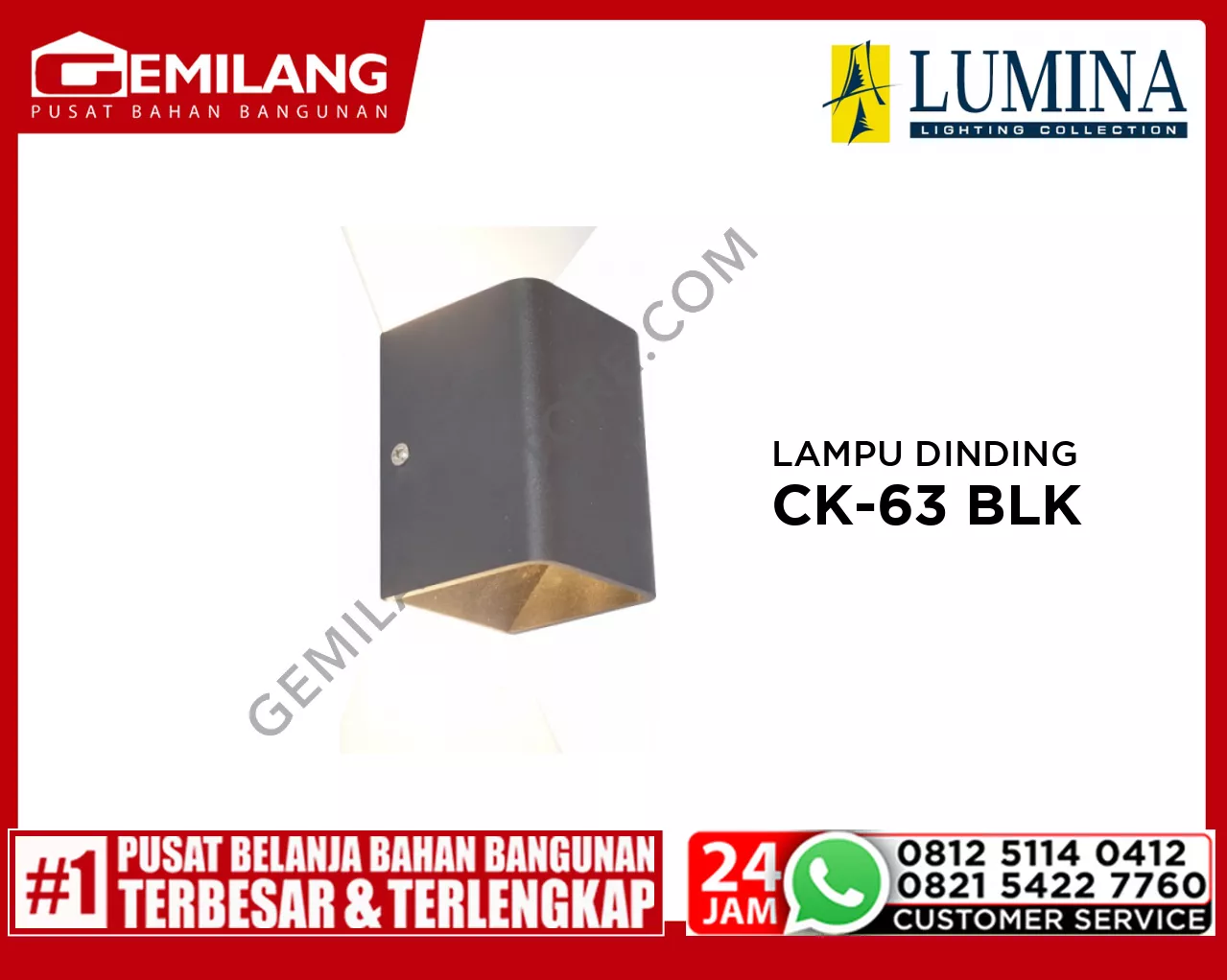 LAMPU DINDING CK-63 WARM-WHT BLACK