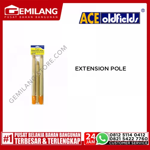 ACE OLDFIELDS ROLLER EXTENSION POLE WOOD 3pc