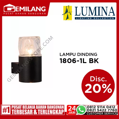 LAMPU DINDING 1806-1L BK