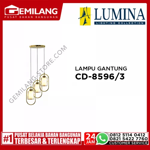 LAMPU GANTUNG CD-8596/3 GD