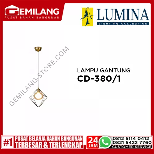 LAMPU GANTUNG CD-380/1 BLACK BRASS