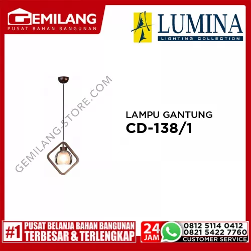 LAMPU GANTUNG CD-138/1 DARK RED