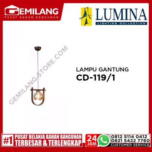 LAMPU GANTUNG CD-119/1 DARK RED