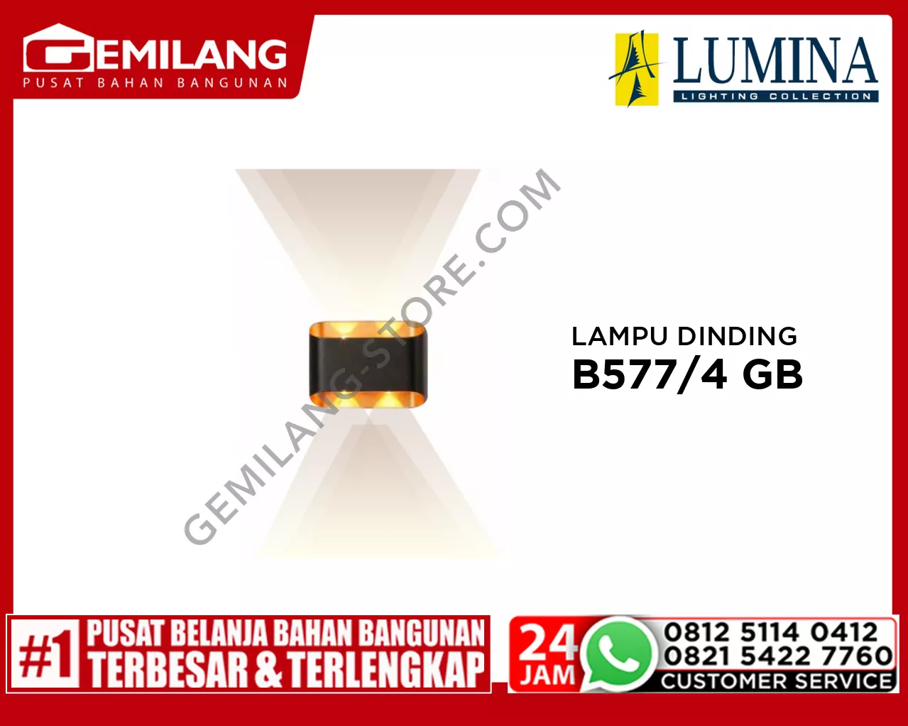 LAMPU DINDING B577/4 GB-3000K