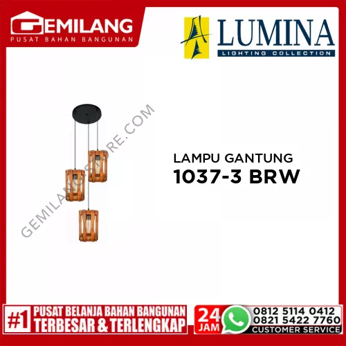 LAMPU GANTUNG 1037-3 BROWN