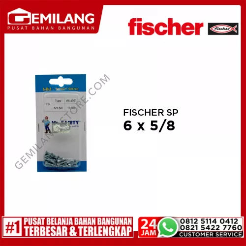FISCHER 28 x mm SCREW FS 6 x 5/8inch SP (PACK)