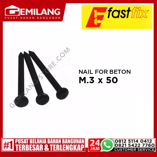 NAIL FOR BETON BLACK M.3 x 50 10pc