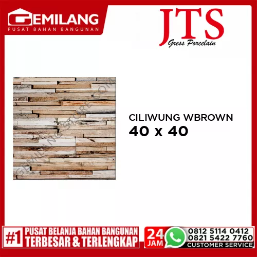 JTS CILIWUNG WOOD BROWN 40 x 40