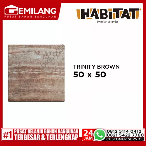 HABITAT TRINITY BROWN 50 x 50