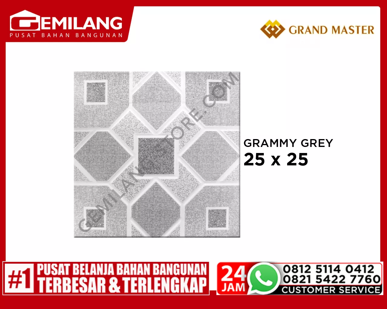 GRAND MASTER GRAMMY GREY 25 x 25
