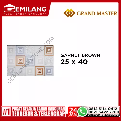 GRAND MASTER GARNET BROWN 25 x 40