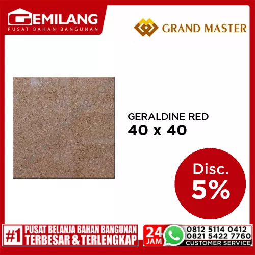 GRAND MASTER GERALDINE RED 40 x 40