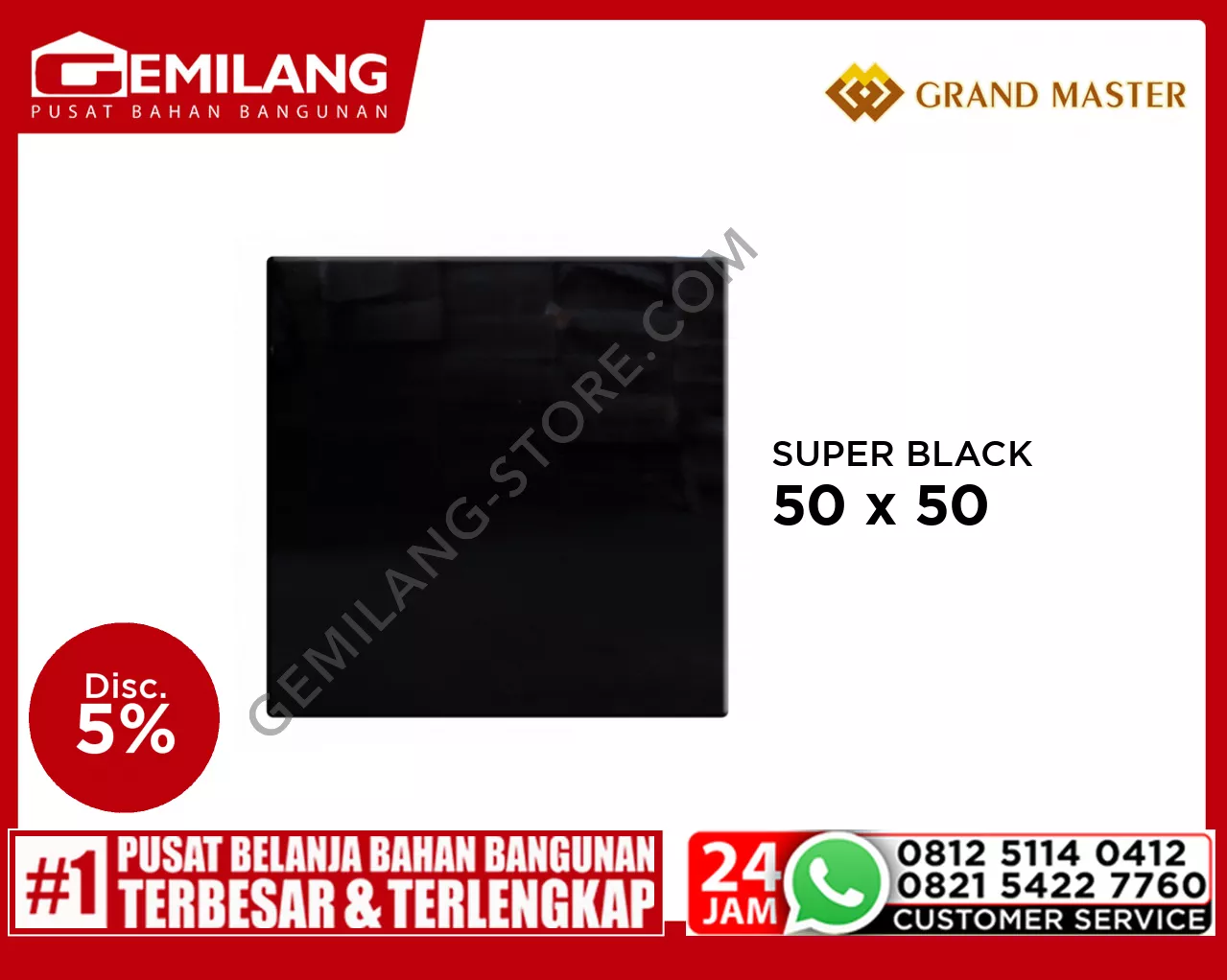 GRAND MASTER SUPER BLACK 50 x 50