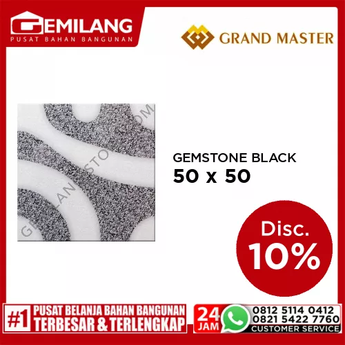 GRAND MASTER GEMSTONE BLACK 50 x 50