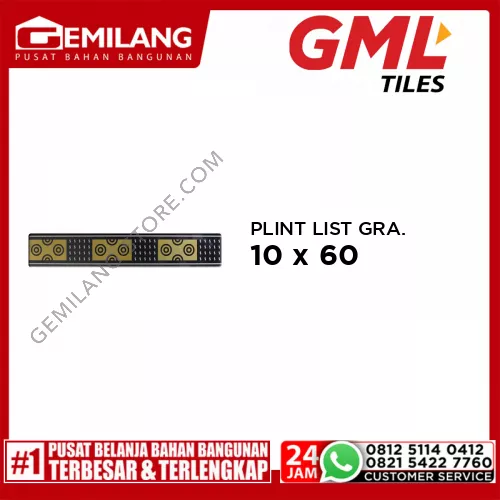 PLINT LIST GRANIT CARCOT GOLD SILVER 10 x 60