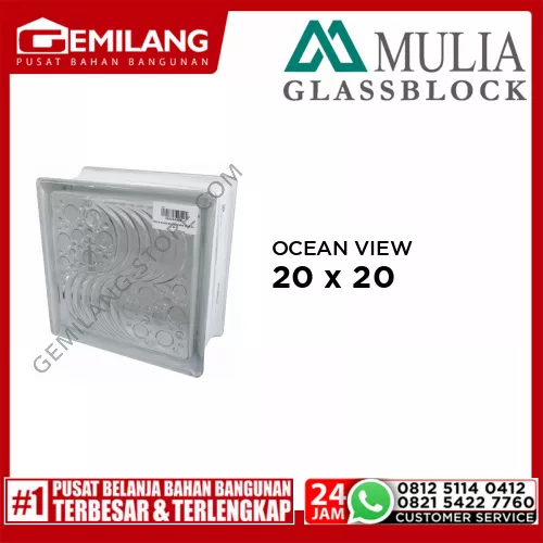 MULIA GLASS BLOCK OCEAN VIEW 20 x 20