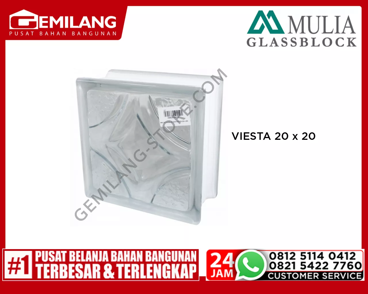 MULIA GLASS BLOCK VIESTA 20 x 20