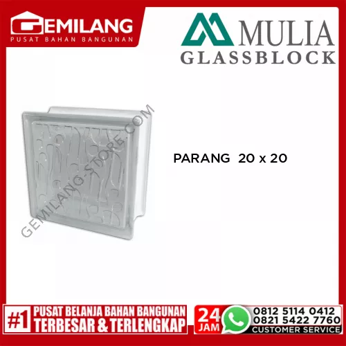 MULIA GLASS BLOCK PARANG  20 x 20